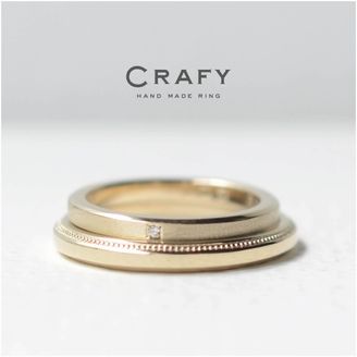 【CRAFY(クラフィ)】【ふたりで手作り】こだわりのシャンパンゴールドの手作り結婚指輪