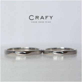 【CRAFY(クラフィ)】 【ふたりで手作り】K18ブラックゴールドの手作り結婚指輪