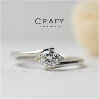 【CRAFY(クラフィ)】 【ふたりで作る】Pt900・950から選べるプラチナの婚約指輪