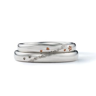 【efu(エフ) ※旧「一新堂(ISSHINDO) 」】【新作】紡ぎ輪/さくら咲く 絢爛(けんらん) /結婚指輪