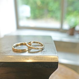 【Smith(工房スミス)】 【隠れ家工房でつくる】甲丸リングと内甲丸リングの結婚指輪