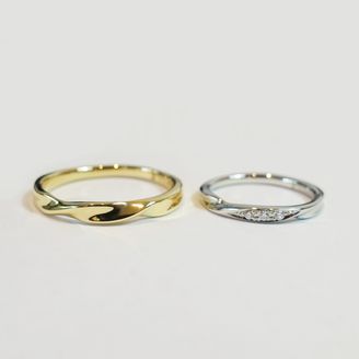 【Smith(工房スミス)】 【隠れ家工房でつくる】トップに捻りラインがワンポイント・ツイストリング