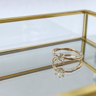 【Smith(工房スミス)】 【隠れ家工房でつくる】柔らかさ感じる雲をイメージしたエンゲージリング