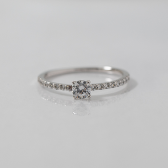 【Smith(工房スミス)】【オーダーメイド】ハーフエタニティのエンゲージリング