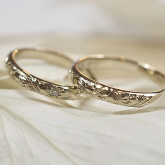 【Smith(工房スミス)】【隠れ家工房でつくる】手作りハワイアンジュエリーの結婚指輪