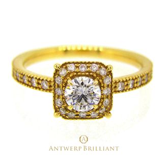 【BRIDGE ANTWERP BRILLIANT GALLERY(ブリッジ・アントワープ・ブリリアント・ギャラリー)】”Bruges” millgrain diamond surround ring ブルージュ　ミルグレイン　ダイヤモンド　サラウンド　リング