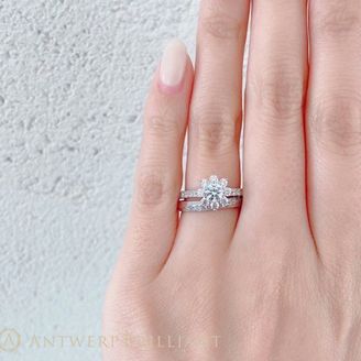 【BRIDGE ANTWERP BRILLIANT GALLERY(ブリッジ・アントワープ・ブリリアント・ギャラリー)】”Star Shine” Diamond Halo Half Eternity Ring ”スターシャイン” ダイヤモンド ヘイロー ハーフエタニティリング