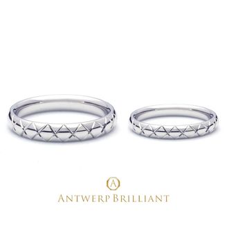 【BRIDGE ANTWERP BRILLIANT GALLERY(ブリッジ・アントワープ・ブリリアント・ギャラリー)】Custom Ring “Crossline”3㎜&2㎜ カスタムリング　クロスライン　3㎜&2㎜