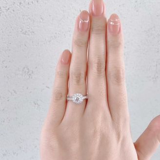 【BRIDGE ANTWERP BRILLIANT GALLERY(ブリッジ・アントワープ・ブリリアント・ギャラリー)】”Star Ray” Diamond Halo Harf Eternity Ring ”スターレイ” ダイヤモンド　ヘイロー　ハーフエタニティリング