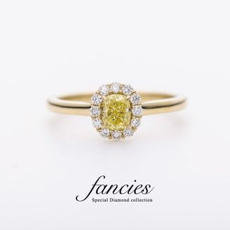 【BRIDGE ANTWERP BRILLIANT GALLERY(ブリッジ・アントワープ・ブリリアント・ギャラリー)】Fancy Intense Yellow Diamond(0.507ct) Ring