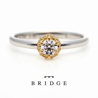 【BRIDGE ANTWERP BRILLIANT GALLERY(ブリッジ・アントワープ・ブリリアント・ギャラリー)】 ゴールドとプラチナのコンビネーションがオシャレでカワイイ婚約指輪　Made in Paradise