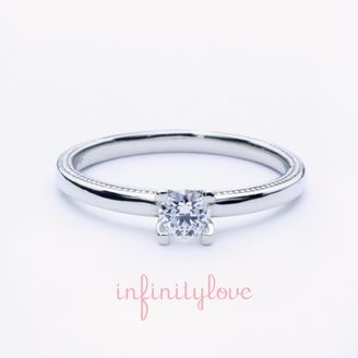 【BRIDGE ANTWERP BRILLIANT GALLERY(ブリッジ・アントワープ・ブリリアント・ギャラリー)】ミルグレインがかわいいシンプルなオシャレ婚約指輪　Hope 希 ホープ