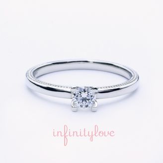【BRIDGE ANTWERP BRILLIANT GALLERY(ブリッジ・アントワープ・ブリリアント・ギャラリー)】 ミルグレインがかわいいシンプルなオシャレ婚約指輪　Hope 希 ホープ