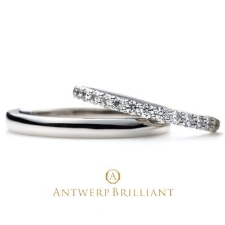 【BRIDGE ANTWERP BRILLIANT GALLERY(ブリッジ・アントワープ・ブリリアント・ギャラリー)】“D Line Star” Diamond Harf Eternity Wedding Band Ring ”ディーライン スター” ウエディングバンド