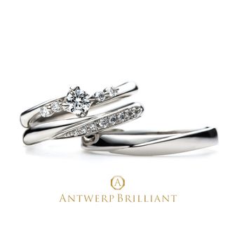 【BRIDGE ANTWERP BRILLIANT GALLERY(ブリッジ・アントワープ・ブリリアント・ギャラリー)】Spica 4 side melee Diamond Line Ring Set ”スピカ” 4 サイド メレー ダイヤモンド ライン リング セット