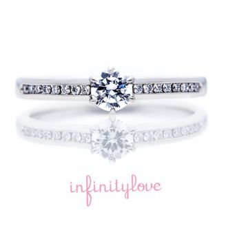 【BRIDGE ANTWERP BRILLIANT GALLERY(ブリッジ・アントワープ・ブリリアント・ギャラリー)】シンプルなチャンネルセッティングのストレートプラチナハーフエタニティリングJoin