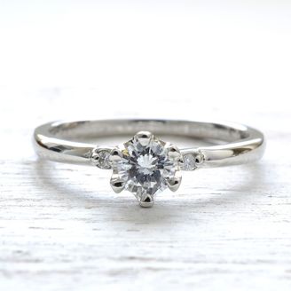 【湘南彫金工房 andfuse】【手作り婚約指輪コース】両サイドにダイアモンドをセットした手作り婚約指輪