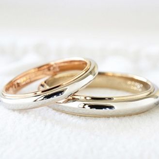 【湘南彫金工房 andfuse】【手作り結婚指輪デザインワックスコース】こう丸コンビネーションの結婚指輪