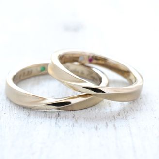 【湘南彫金工房 andfuse】【手作り結婚指輪デザインワックスコース】エタニティリングはシンプルに、内側の刻印で遊ぶ♪手作り結婚指輪 ｜湘南彫金工房 andfuseの結婚指輪
