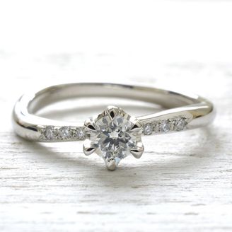 【湘南彫金工房 andfuse】【手作り婚約指輪コース】ダイアモンドを6石セットした華やかな印象の手作り婚約指輪
