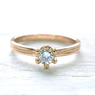 【湘南彫金工房 andfuse】【手作り婚約指輪コース】ミルグレイン加工を施した上品な雰囲気の手作り婚約指輪