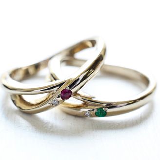 【湘南彫金工房 andfuse】【手作り結婚指輪デザインワックスコース】Y字ラインのお洒落な手作り結婚指輪