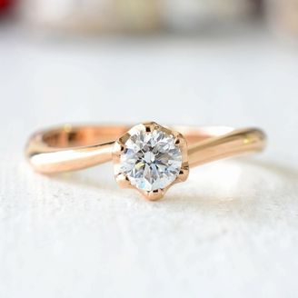 【湘南彫金工房 andfuse】【手作り婚約指輪コース】ゆるやかな優しいカーブの手作り婚約指輪