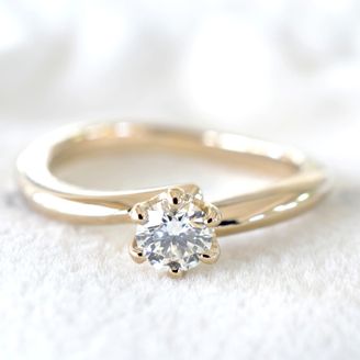 【湘南彫金工房 andfuse】【手作り婚約指輪コース】ゆるやかな優しいカーブの手作り婚約指輪