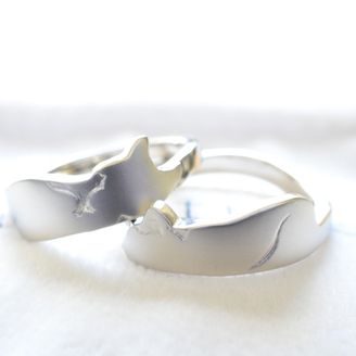 【湘南彫金工房 andfuse】【手作り結婚指輪デザインワックスコース】飼いネコをモチーフにした可愛い手作り結婚指輪