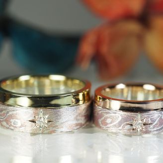 【Antille(アンティール)】オーダーメイド結婚指輪（杢目金）