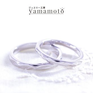 【ジュエリー工房 YAMAMOTO】【幾何学模様 リング】　プラチナ