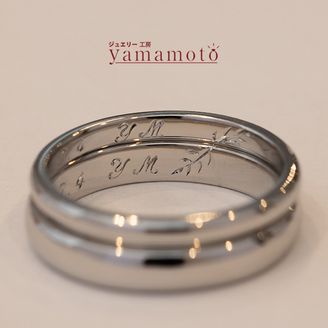 【ジュエリー工房 YAMAMOTO】【手彫り 彫刻 鍛造 マリッジリング】