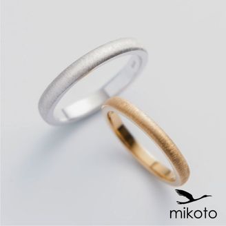 【鶴(mikoto)】【20TE-031】和を感じる畳をイメージしたマットな和風模様の結婚指輪