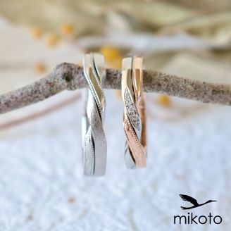 【鶴(mikoto)】 【ギメルリング（18MA-025）】おふたりがひとつの家族になることをイメージしたリング
