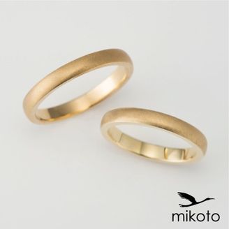 【鶴(mikoto)】【18TE-018】マット（艶消し）テクスチャーのシンプルな結婚指輪