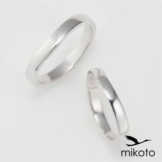 【鶴(mikoto)】【18MA-017】ゆるやかなU字カーブのシンプルな結婚指輪