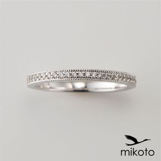 【鶴(mikoto)】【18MA-003c】繊細なミルグレインをあしらったエタニティタイプの婚約指輪