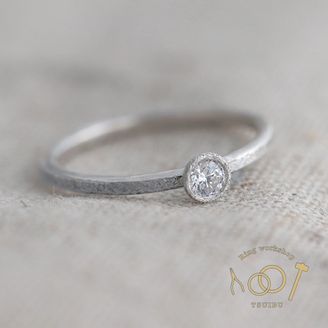 【ついぶ工房】【日常に寄り添う、手作り婚約指輪】グレインダイヤコース　