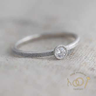 【ついぶ工房】 【日常に寄り添う、手作り婚約指輪】グレインダイヤコース　