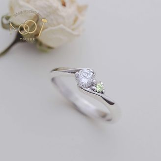【ついぶ工房】 【想いを込めた手作り婚約指輪】プラチナ・鏡面仕上げ