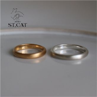 【atelier ST, CAT(アトリエ エスティーキャット)】画家によるスケッチのような歪み【オーダー結婚指輪】Sketch