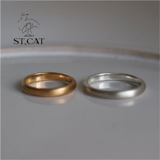 【atelier ST, CAT(アトリエ エスティーキャット)】 画家によるスケッチのような歪み【オーダー結婚指輪】Sketch