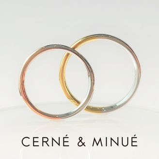【CERNÉ＆MINUÉ by BIJOUPIKO(セルネとミヌエ バイ ビジュピコ)】 手作り結婚指輪（Pt950×K18PG, Pt950×K18YG／鏡面）~ 経験豊富な職人がマンツーマンでサポート ~