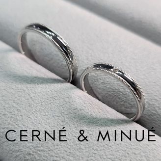 【CERNÉ＆MINUÉ by BIJOUPIKO(セルネとミヌエ バイ ビジュピコ)】 手作り結婚指輪（Pt950／鏡面）~ 経験豊富な職人がマンツーマンでサポート ~