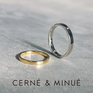 【CERNÉ＆MINUÉ by BIJOUPIKO(セルネとミヌエ バイ ビジュピコ)】 手作り結婚指輪（Pt950, K18YG／鏡面）~ 経験豊富な職人がマンツーマンでサポート ~