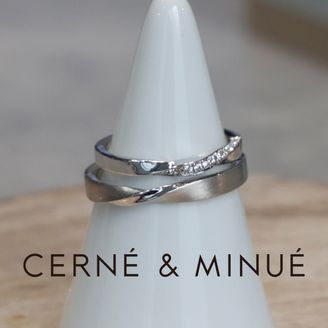【CERNÉ＆MINUÉ by BIJOUPIKO(セルネとミヌエ バイ ビジュピコ)】手作り結婚指輪（Pt950／鏡面,ヘアライン）~ 経験豊富な職人がマンツーマンでサポート ~