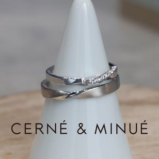 【CERNÉ＆MINUÉ by BIJOUPIKO(セルネとミヌエ バイ ビジュピコ)】 手作り結婚指輪（Pt950／鏡面,ヘアライン）~ 経験豊富な職人がマンツーマンでサポート ~