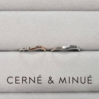 【CERNÉ＆MINUÉ by BIJOUPIKO(セルネとミヌエ バイ ビジュピコ)】 手作り結婚指輪（Pt950 Pt950×K18PG／鏡面）~ 経験豊富な職人がマンツーマンでサポート ~