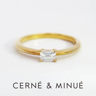 【CERNÉ＆MINUÉ by BIJOUPIKO(セルネとミヌエ バイ ビジュピコ)】 手作り婚約指輪（K18YG／鏡面）~ 経験豊富な職人がマンツーマンでサポート ~