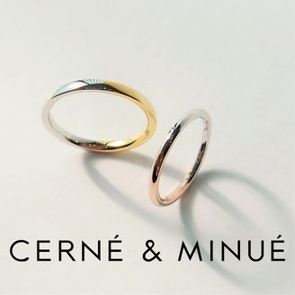 【CERNÉ＆MINUÉ by BIJOUPIKO(セルネとミヌエ バイ ビジュピコ)】 手作り結婚指輪（Pt950×K18YG／鏡面）~ 経験豊富な職人がマンツーマンでサポート ~